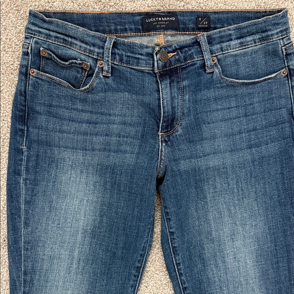 Lucky Brand Mid rise Straight Sweet Dark Blue Jeans - Picture 4 of 10